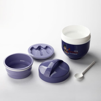 Gambar LUNCHBOX YOOYEE 612 PINK PURPLE RICE BOWL - Biru Muda dari Ollahomeliving Kota Bogor 5 Tokopedia