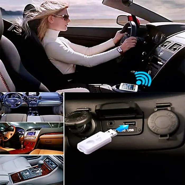USB Bluetooth Receiver Audio Music tanpa kabel AUX 2