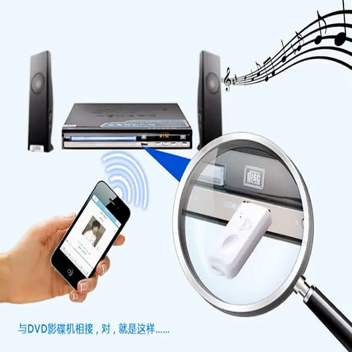 USB Bluetooth Receiver Audio Music tanpa kabel AUX 3