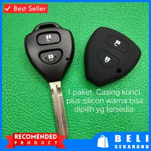 casing kunci toyota plus silicon 2 tombol