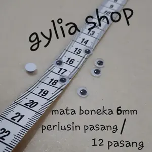 Mata Boneka / Mata-mata an 12 pasang/ Mata Boneka 6mm perlusin pasang
