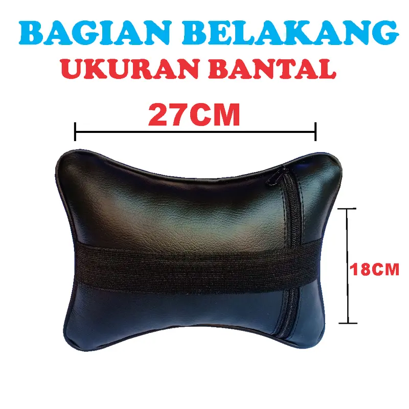 Bantal mobil Kulit Headrest mobil aksesoris interior mobil 4