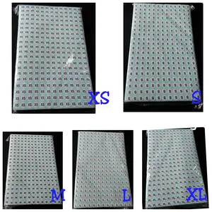 Kertas Tempelan Stiker label ukuran baju size sticker XS S M L XL