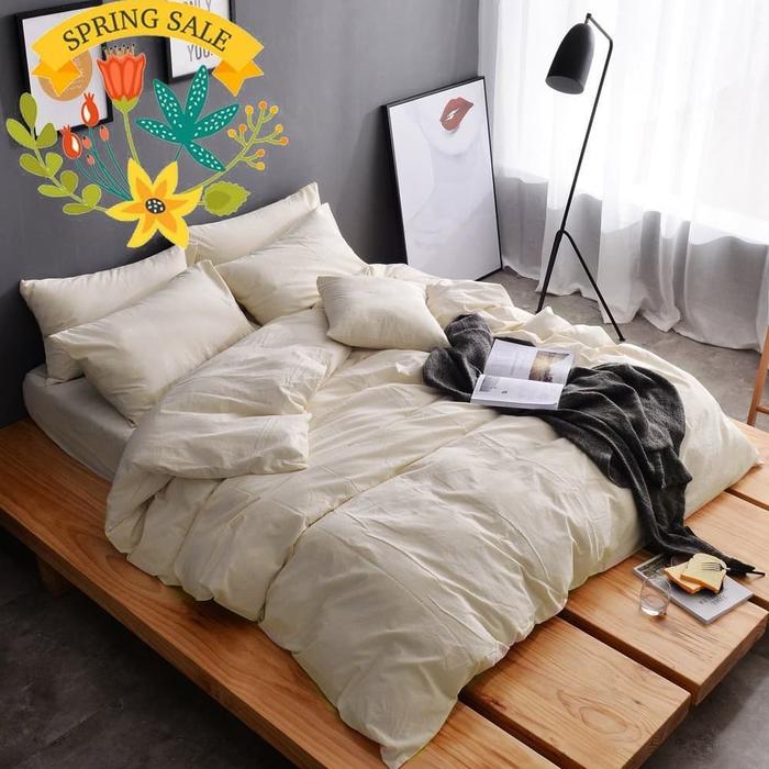 Gambar Marvelo Bedcover Sprei Set Katun Tinggi 30 Krem Size 140 cm dari Marvelo Bedding Kab. Sleman Tokopedia