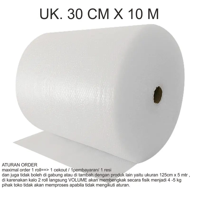 Bubble wrap 30cm x 10mtr vol 1KG
