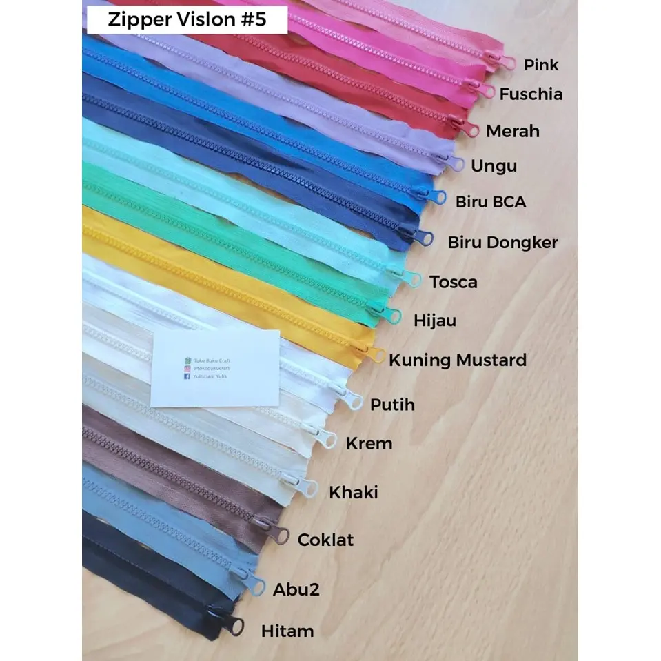 Zipper vislon #5 Harga Promo per yard
