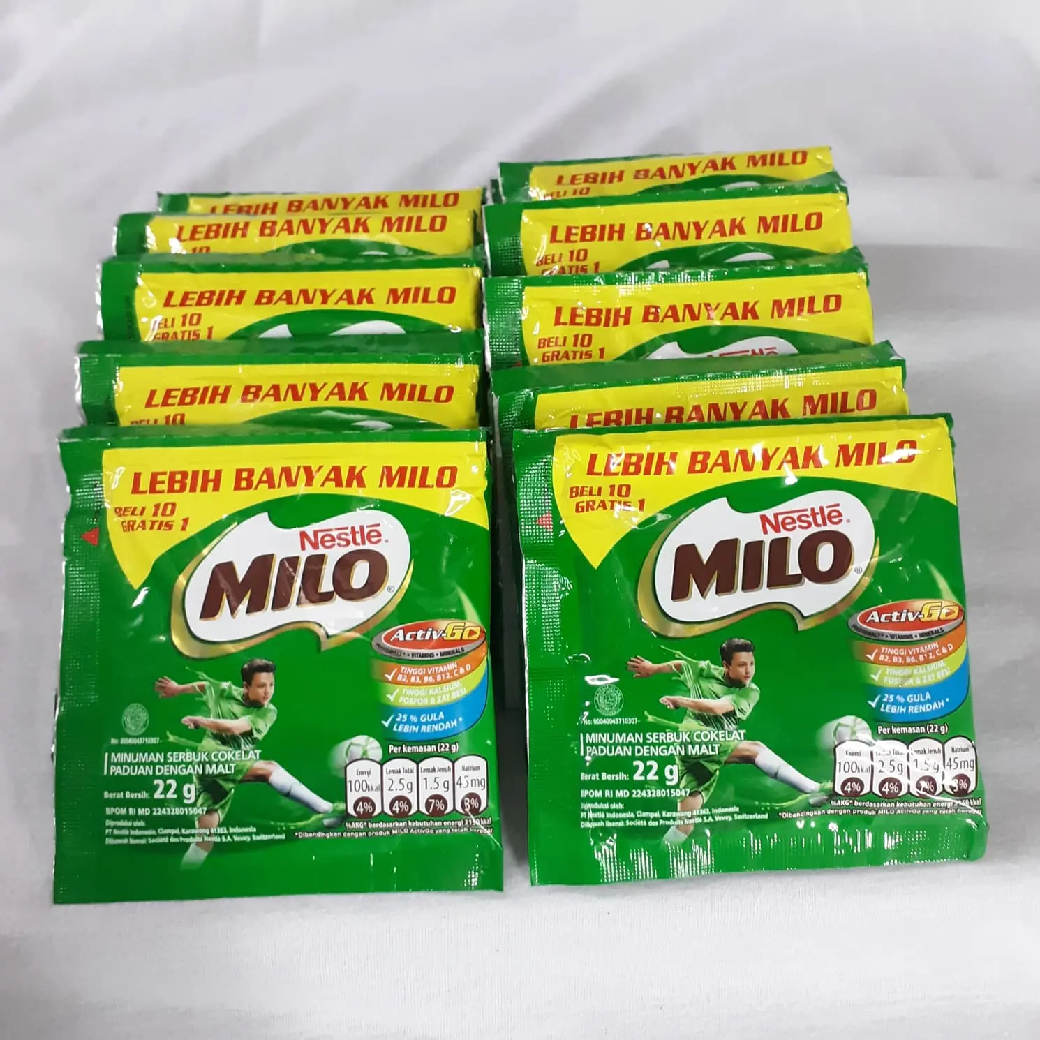 Nestle Milo activ-Go Cokelat sachet, (10pcs x22gr )