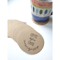 Gambar (COS-COFFEE02) coaster tatakan gelas mug kopi unik kraft coklat dari i am CiLi Kota Tangerang 3 Tokopedia