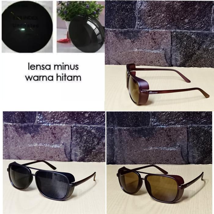 Gambar kacamata minus lensa warna hitam raund iron man3 dari ABC kacamata Kota Bandung Tokopedia
