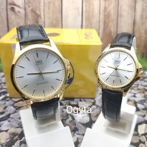 Q&Q QQ Analog Jam Tangan Couple Pasangan QA06J101Y QA07J101Y Original