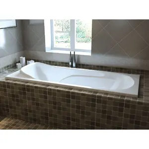 Bathtub Long MICHELLE + Kran + Afur Marble 170x75x40 cm