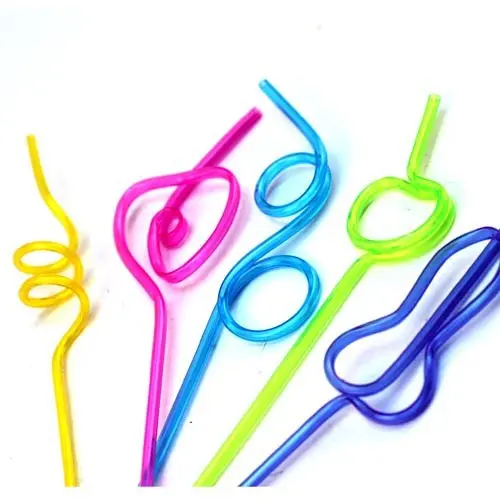Sedotan Plastik Spiral Melingkar