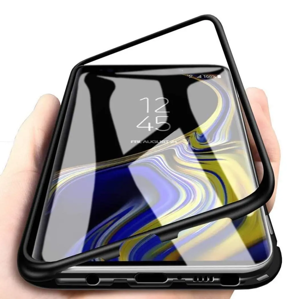 Case Magnet Samsung A6 Plus Cover Metal Aluminium 2in1 Anti Baret