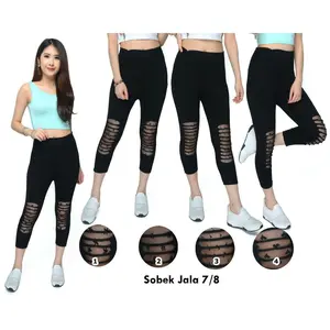 Femme Ols- Legging Sobek Jala / Legging Olahraga / Legging Zumba 7/8