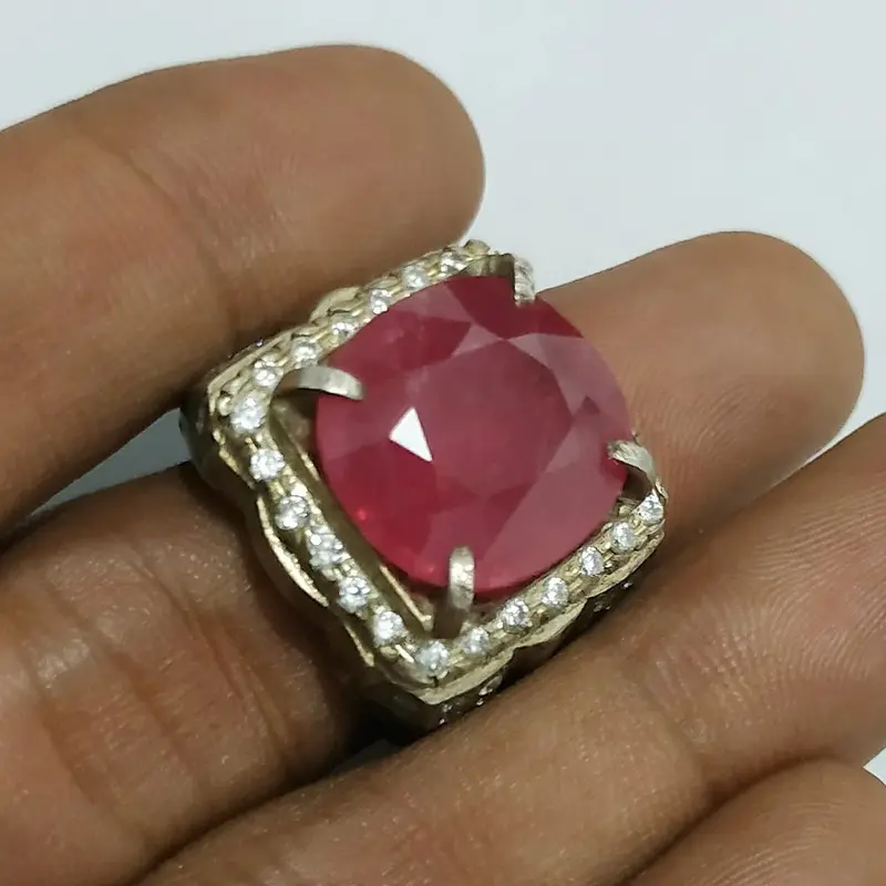 Batu Cincin Akik Mulia Permata Ruby Asli 0