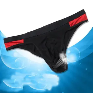 Celana Dalam Pria G String Transparant Lembut Pakaian Dalam Y037 Boxer Hitam Bahan Elastis Mesh