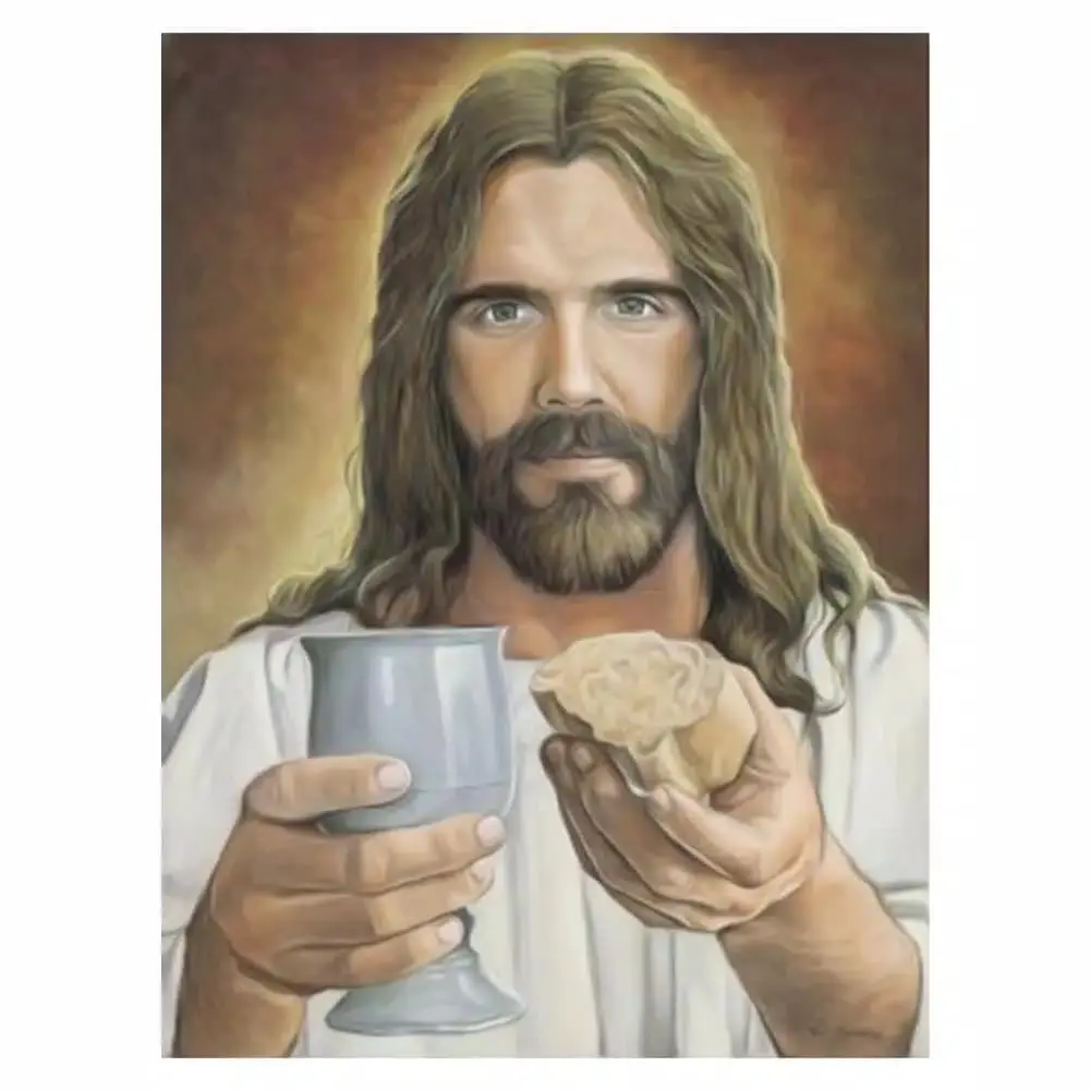MAOSTORE DIAMOND 5D PAINTING FULL HOLY BREAD JESUS YESUS KRISTUS