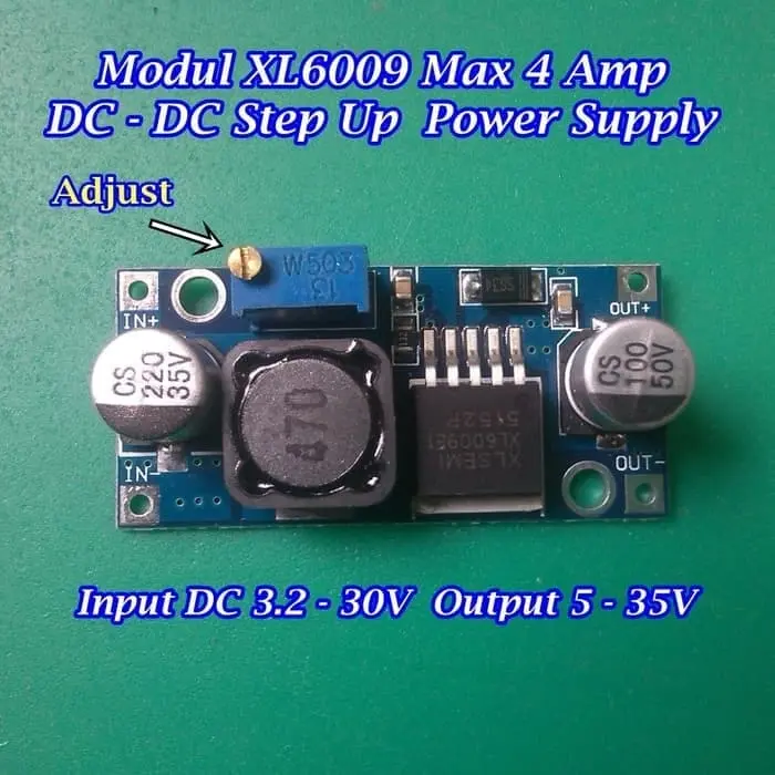 Modul DC to DC step up boost inverter XL6009 in 3V-30V out 3.5-44V 3A 0