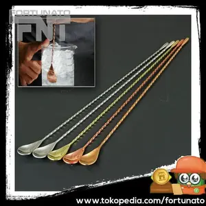 OnnPnnQ Sendok Aduk Bartender Cocktail Mixing Spoon 30 cm - BRSN0016-S