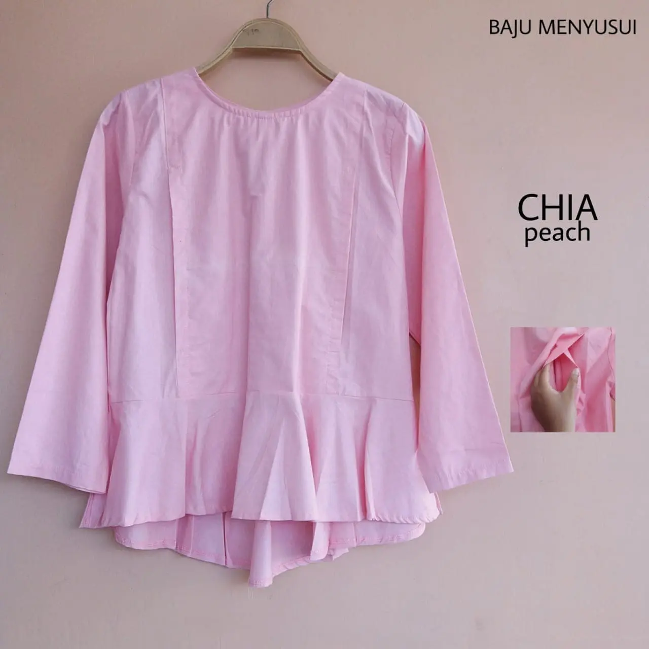 MAMIGAYA Baju Menyusui - CHIA| Atasan Menyusui Lengan Panjang Formal