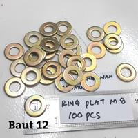 Gambar Ring Plat M 8 Kuning / 100 pcs M08 Washer Plat dari Tokobangunanmakmur Kota Administrasi Jakarta Selatan 1 Tokopedia