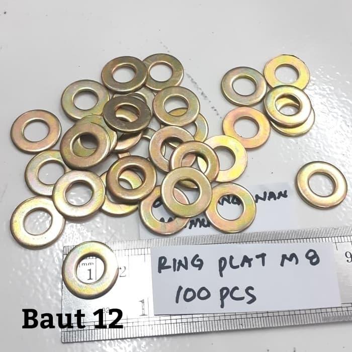 Gambar Ring Plat M 8 Kuning / 100 pcs M08 Washer Plat dari Tokobangunanmakmur Kota Administrasi Jakarta Selatan Tokopedia