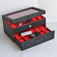 Gambar Black Elegan Watch Box Organizer For 24 Watches dari Jogja Handycraft_NEW Kab. Bantul 2 Tokopedia