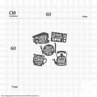 Gambar LANCARI Wall Sticker Dapur Masak Kitchen Coffee Cutting Stiker Dinding Kaca - Putih dari LANCARI Kota Administrasi Jakarta Pusat 2 Tokopedia