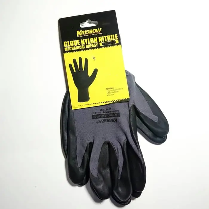 Sarung Tangan Kerja Safety KRISBOW / Gloves Nylon Nitrile