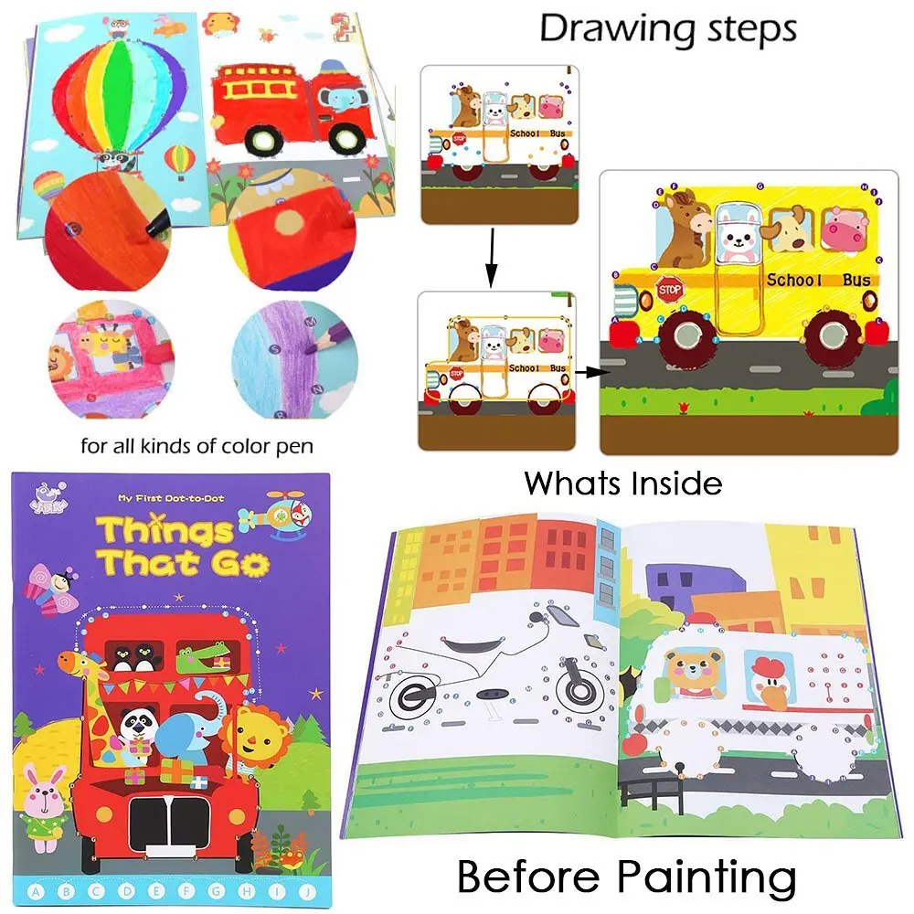 Nixnox Mainan Edukasi My First Dot-to-dot Things That Go