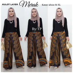 Batik Solo Kulot Layer Merak TP Batiksoloamanah 65.000