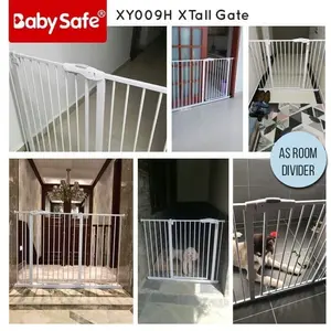 BabySafe Pagar Pengaman Bayi XY009H XTall Gate Extra Tall & Wide 100cm x 82-92cm Double-Lock Easy-Close Pressure Fit Safety Gate untuk Anak & Hewan Peliharaan AS ROOM DIVIDER