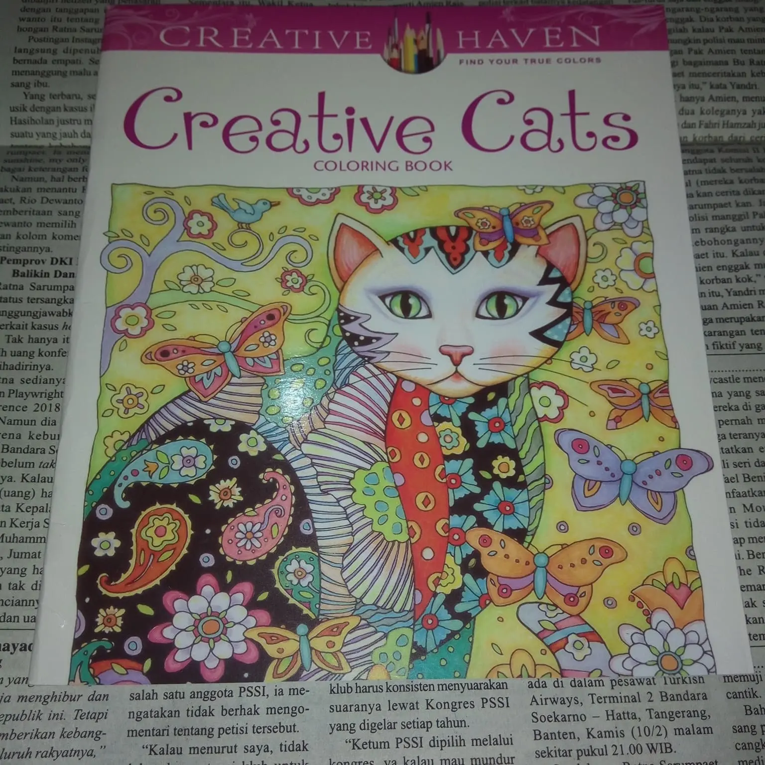Creative Cats coloring book - buku mewarnai dewasa gambar kucing