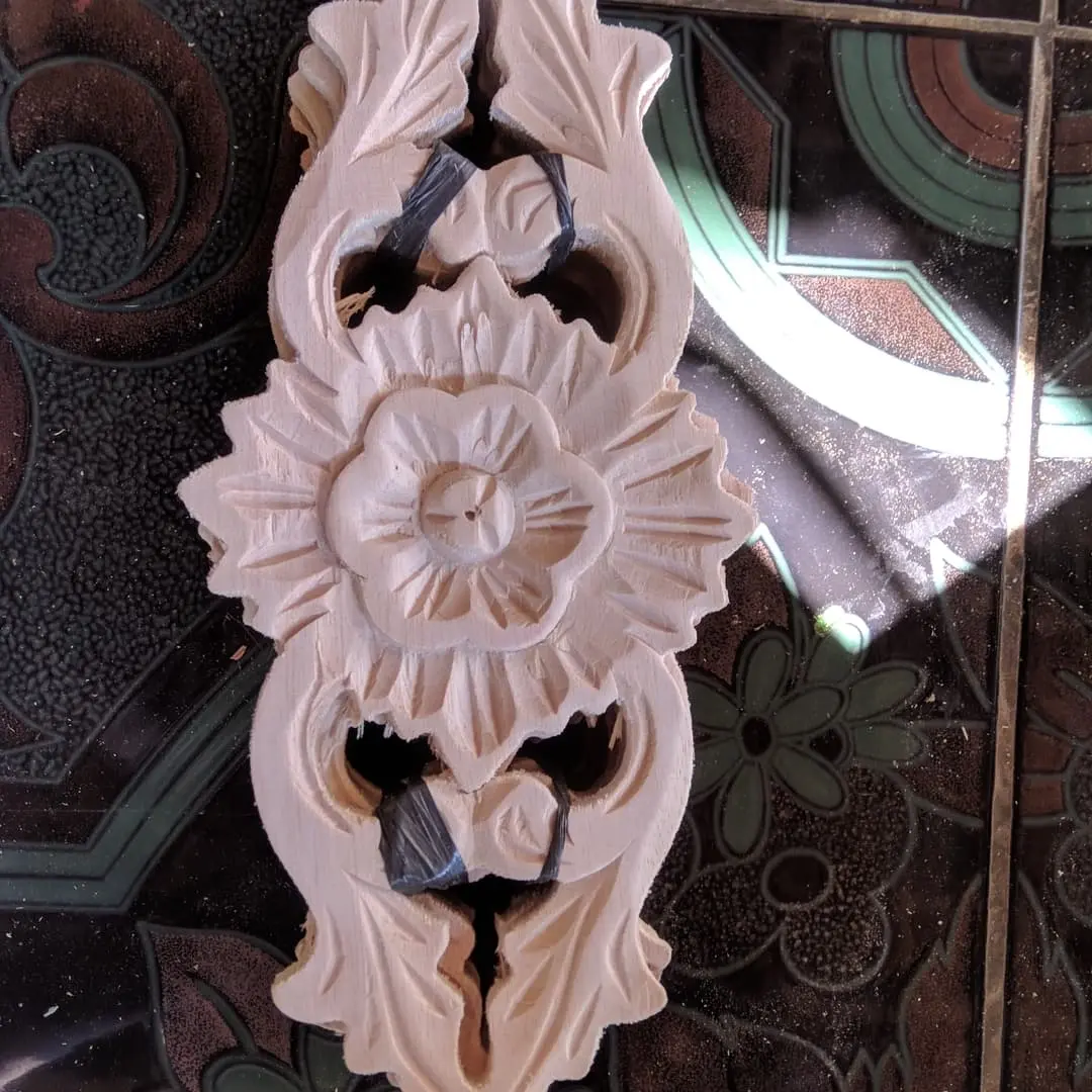 ornamen ukir jepara model mawar tempel kecil