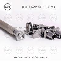 Gambar 8 psc Icon Stamp Set - Leather tools dari ZATO INDONESIA Kota Surabaya 3 Tokopedia