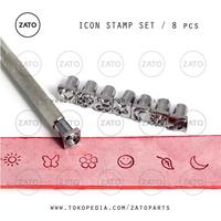 Gambar 8 psc Icon Stamp Set - Leather tools dari ZATO INDONESIA Kota Surabaya 1 Tokopedia