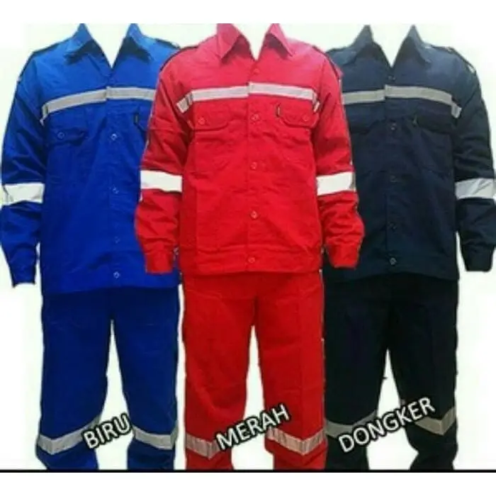SERAGAM SETELAN BAJU DAN CELANA SAFETY / BAJU CELANA PROYEK