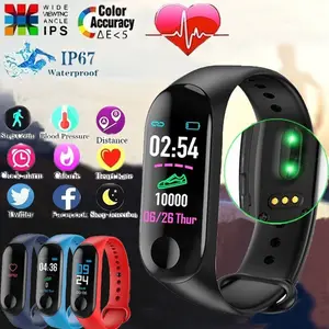 Smart Band M3 Smart Watch Gelang Kesehatan Sensor Detak Jantung Fitnes