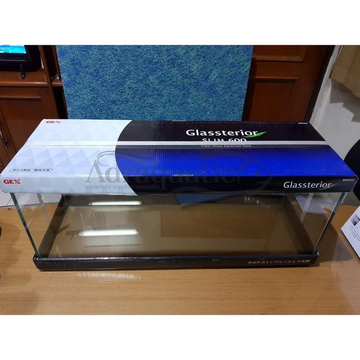 Gambar AQUARIUM GEX GLASSTERIOR SLIM 600 UK. 60X20X25 CM AKUARIUM KACA dari ADRAQUATIC Kota Bandung Tokopedia
