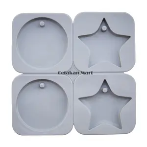 Cetakan Lilin Wax Round Star 4 cav Silikon