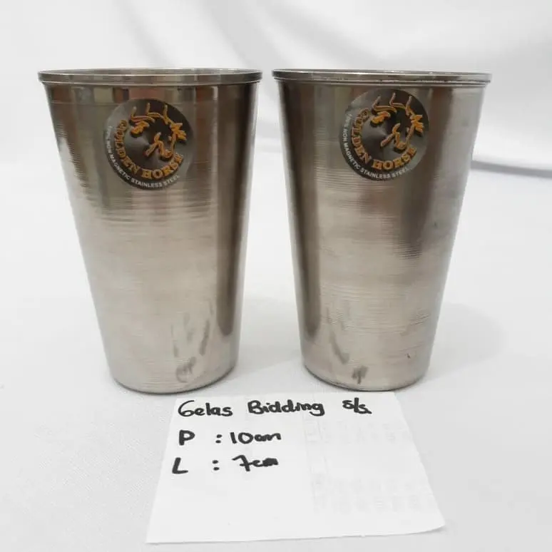 GELAS STAINLESS STEEL 10cm X 7cm / GELAS MUG BIDDING