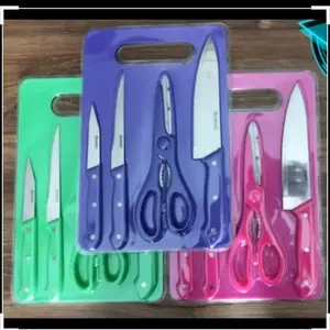 Pisau dapur set 5in1 talenan gunting pisau multifungsi