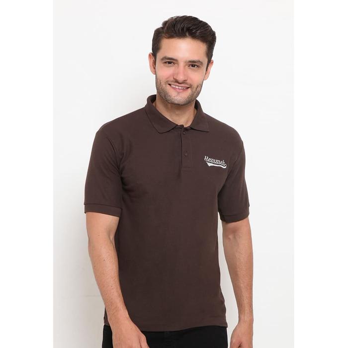 Gambar Hemmeh Polo Shirt Coklat Polos - Cokelat, S dari HEMMEH.ID Kota Bandung Tokopedia