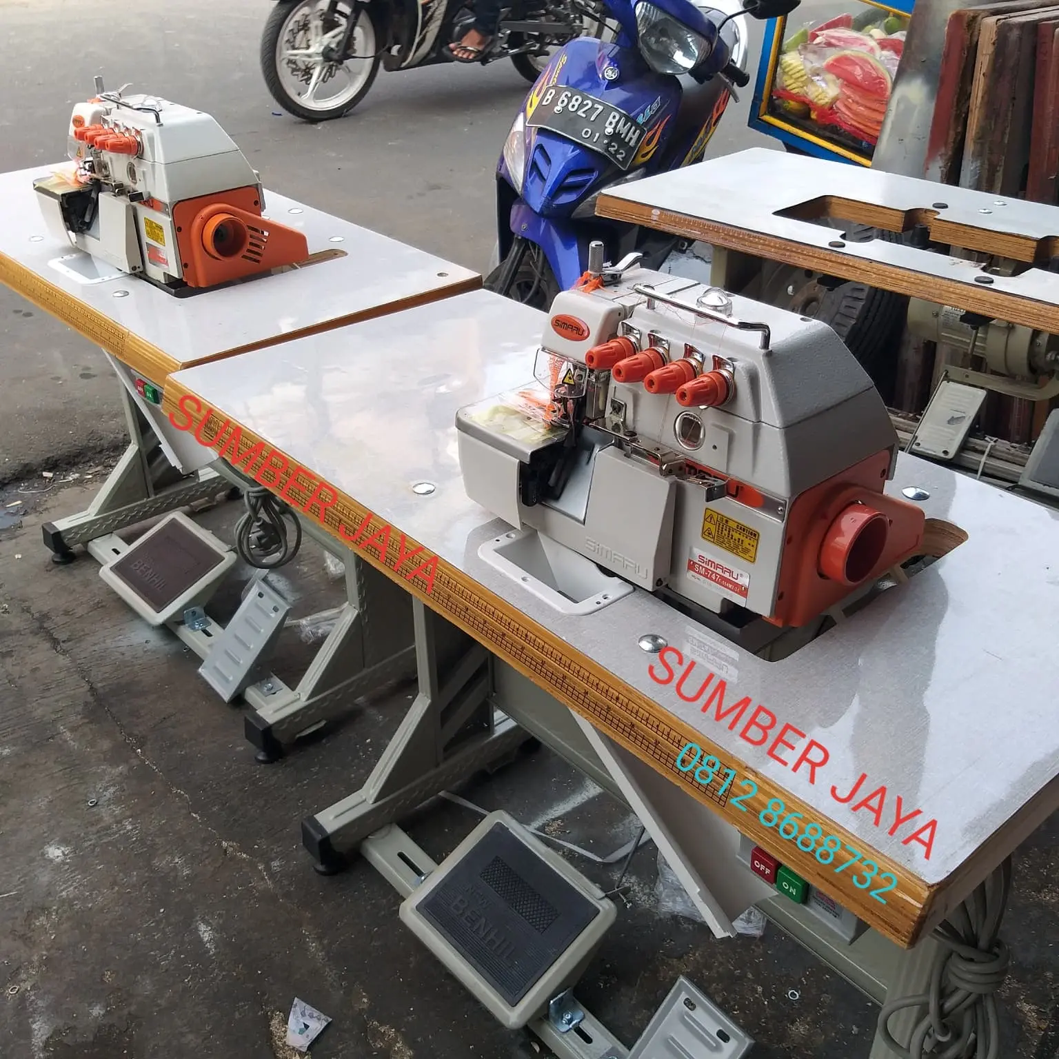 Mesin jahit obras simaru b4 lengkap