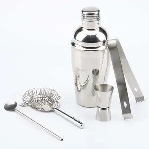 Bartender Drink Bar Set Cocktail Shaker Stainless Steel 5 in 1 Stenlis