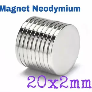 Magnet Neodymium BULAT UKURAN 20x2 mm   Grade N45-N52 Super Kuat Rarely magnet