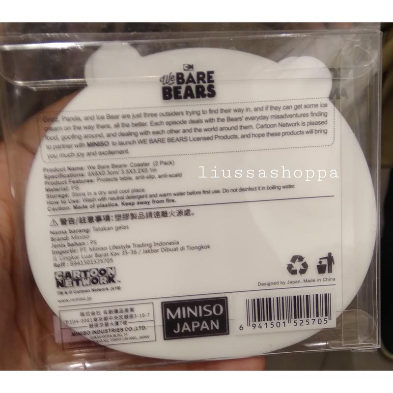 Tatakan gelas Miniso - We Bare Bears Coaster 4