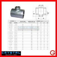 Gambar VLOK TEE GALVANIS BESI 1/2 x 1/4" G BRAND DRAT BSPT / REDUCING T Te dari Crystal Supplier Kota Semarang 4 Tokopedia