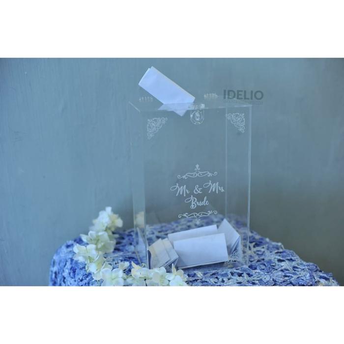 Gambar Kotak Amplop Pernikahan Akrilik/ Box Amplop dari IDELIOID Kab. Deli Serdang Tokopedia