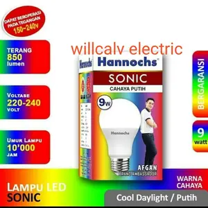 LAMPU LED HANNOCHS HANNOCH SONIC 9W 9WATT 9 WATT CAHAYA PUTIH